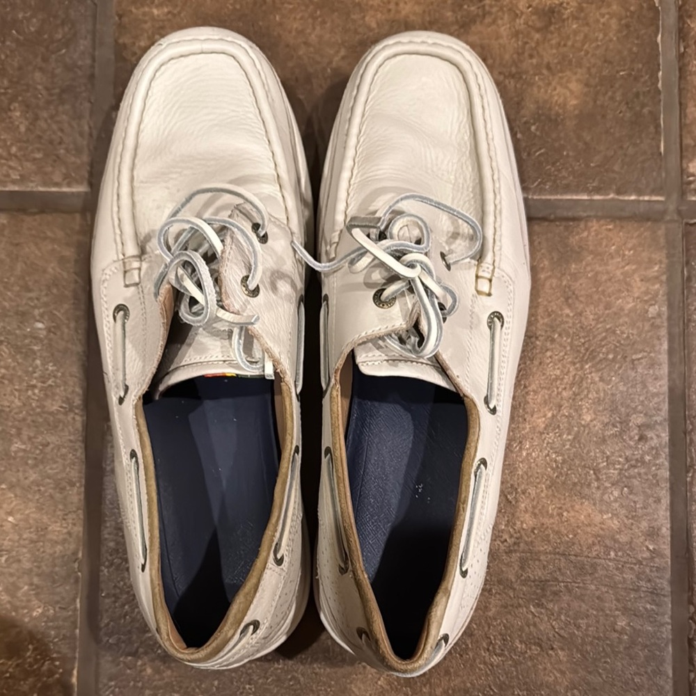 Men's White Boat Shoes